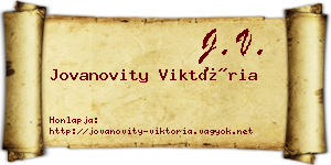 Jovanovity Viktória névjegykártya